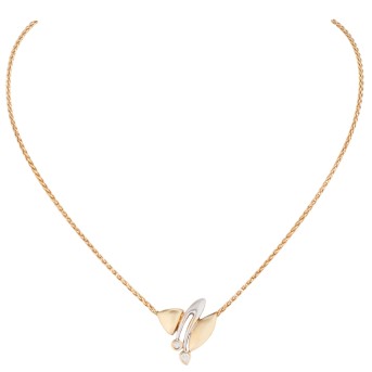 Collier mit 2 Brillanten,