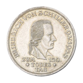 BRD - 5 DM commemorative coin Friedrich Schiller 1955/F,