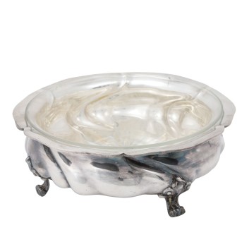 GEBRÜDER DEYHLE / SCHWÄBISCH GMÜND, gefußte Schale, Silber 830,