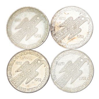 BRD - 4x 5 DM Germanisches Museum 1952/D (J. 388),