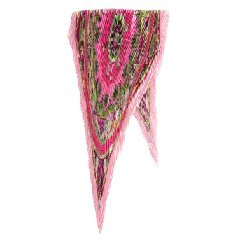 HERMÈS pleated silk carré 'PER ASTRA AD ASTRA'.