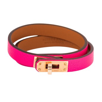 HERMÈS HERMÈS Armband 'MINI KELLY DOUBLE TOUR', akt. NP.: 480,-€, Gr. T2.