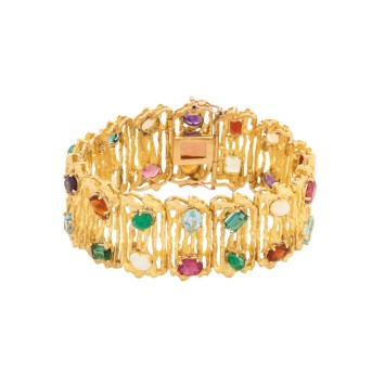 H.STERN bracelet with 28 fine colored gemstones,
