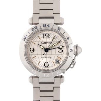 CARTIER Pasha C GMT Ref. 2377 Damenuhr mit Box und Papieren, 2003.