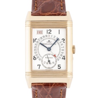 JAEGER LECOULTRE Reverso Grande Taille Day Date Ref 270.2.36 men's watch from 1998, box and papers. 