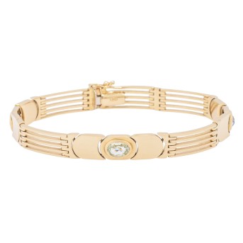 Armband mit 3 farbigen Imitationssteinen