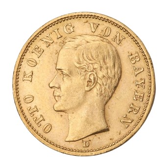 Dt. Kaiserreich Bayern/GOLD - Otto 20 Mark 1905.