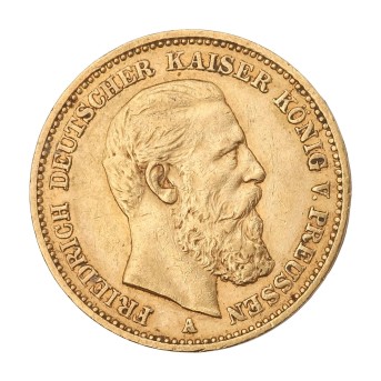 Dt. Kaiserreich, Preussen/GOLD - Friedrich III. 20 Mark 1888.