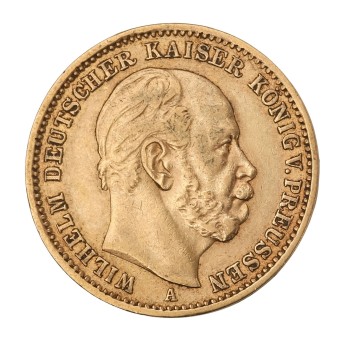 Dt. Kaiserreich Preussen/GOLD - Wilhelm I. 20 Mark 1872.
