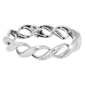 Armband mit Brillanten von zus. ca. 0,8 ct,