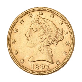 USA/GOLD - 5 Dollar 1897 "Liberty".