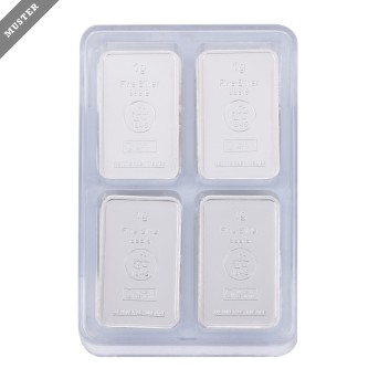 UnityBox silver - 100 x 1g Feinsilberbarren, geprägte Silberbarren, Heimerle+Meule,