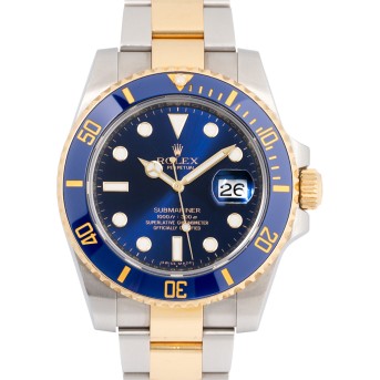 ROLEX Submariner Date 'Bluesy' Ref 16613 Herrenuhr aus den 2000er Jahren.