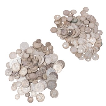 Silver coins from the German Empire (157x) and the Third Reich (123x).