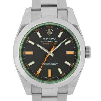 ROLEX Milgauss Ref 116400GV Herrenuhr von 2009. Box und Papiere. 