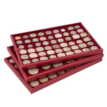 Remaining collection on 3 tableauts, from the late 19th century, many silver coins,