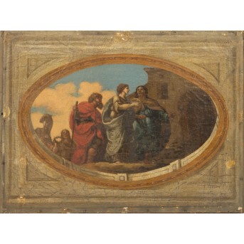 PAINTER/IN 18th century, bozzetto of a baroque ceiling painting,