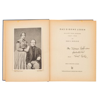 NOLDE, EMIL (1867-1956) "Das eigene Leben. The time of youth 1867-1902" probably with handwritten dedication