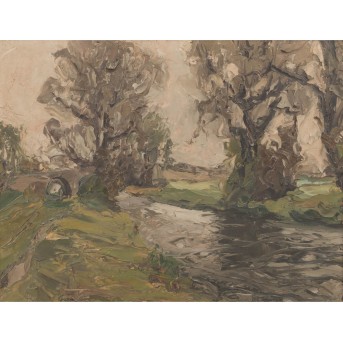 SOUTH GERMAN IMPRESSIONIST 19th/20th century, &quot;River Landscape&quot;,