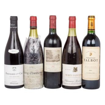 Mixed lot - French red wines 5 bottles ,