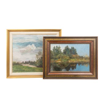 BENEDICTER, ALOIS JOSEF (1843-1931), A pair of river landscapes,