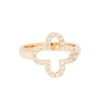 Ring with 28 brilliant-cut diamonds totaling 0.24 ct, 