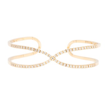 Bangle with 65 brilliant-cut diamonds, 