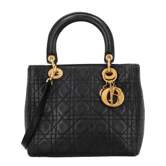 DIOR CHRISTIAN DIOR VINTAGE Handtasche 'MITTELGROSSE LADY DIOR'.
