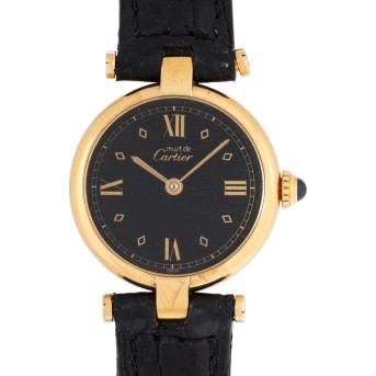 CARTIER Vendome must de Cartier Vermeil Ref. 590004 Damenuhr im Full Set von 1999.