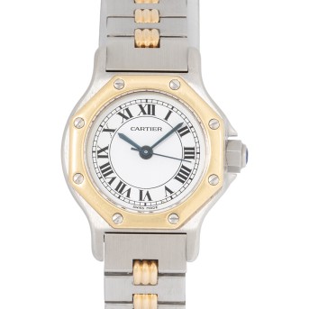 CARTIER Santos Octagon Ref. 0907 ladies' watch, Revison 2023, ca. 90s.
