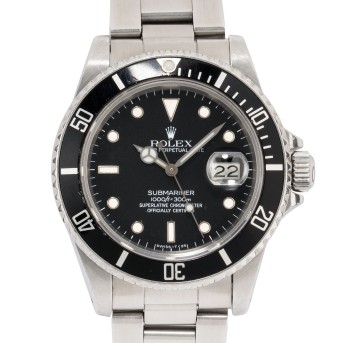 ROLEX Submariner Date 'Stardust Dial' Ref 16800 Herrenuhr von 1992. Box und Papiere. 