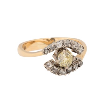 Ring mit Diamant von ca. 0,4 ct,