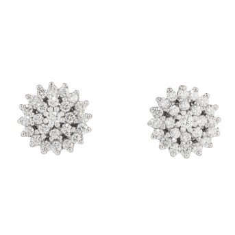 Pair of stud earrings with diamonds 