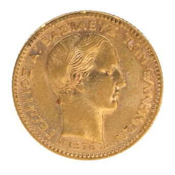 Griechenland /GOLD - Georg I. 1 x 20 Drachmen 1876-A
