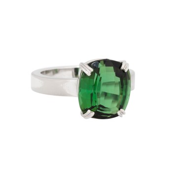 Ring mit grünem Turmalin von ca. 6 ct,