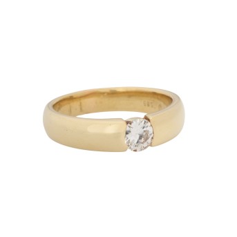 Ring mit Diamant im Übergangsschliff ca. 0,50 ct,