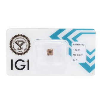 Loser "fancy deep brown-yellow" Diamant von 1,02 ct,