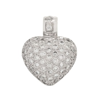 Pendant 'Heart' with diamonds totaling approx. 1.3 ct, 