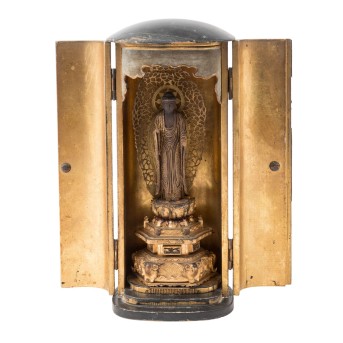 Zushi Altar mit Amida Buddha. JAPAN, 19. Jh.