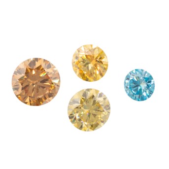 Konvolut 4 lose synth. Moissanite