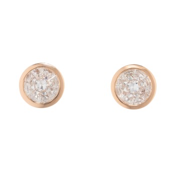 Earrings "2ct look" with diamonds totaling approx. 1.16 ct,