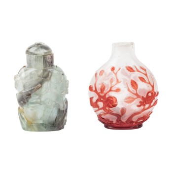 2 Snuffbottles. CHINA, um 1900.