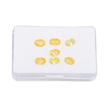 Konvolut 7 gelbe Saphir von zus. 6,35 ct,