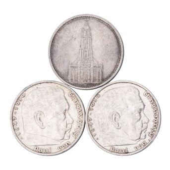 Dt. Reich (1933-45) - 3 x 5 Reichsmark,