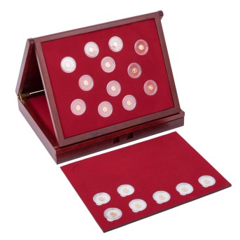 Kleine Reihe von Gold-Raritäten aus 9999er Gold. 19 Stück.