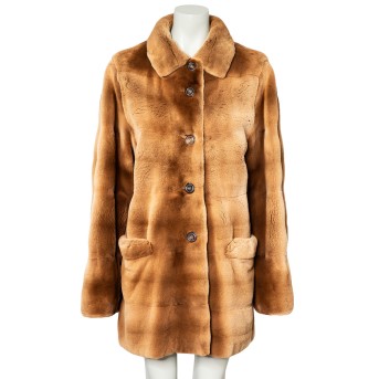 Velvet mink coat, size approx. L.