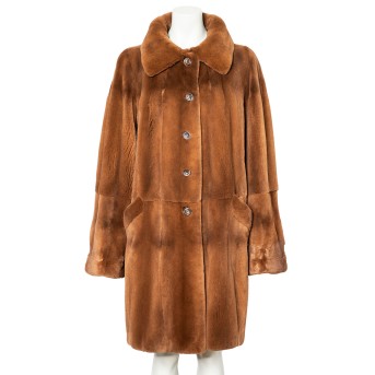 PETER PABST Samtnerzmantel, Gr. ca. L.