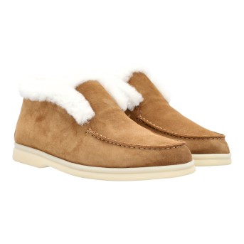 LORO PIANA ankle boots 'CHUKKA-OPEN WALK', size 37.