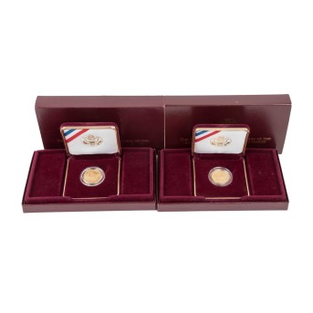 USA/GOLD - 2 x 5 Dollar Olympiade Atlanta 1995