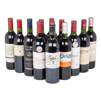 Mixed lot - French red wines 13 bottles,